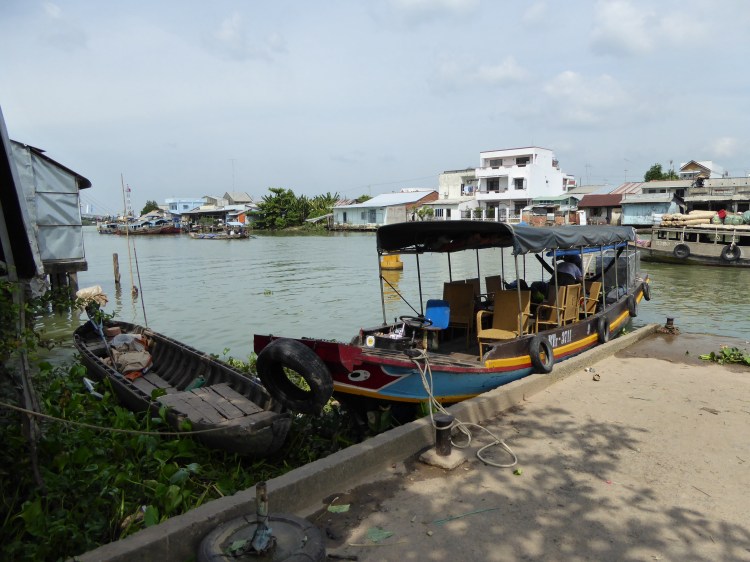 Our boat moored at Vinh Long jetty
