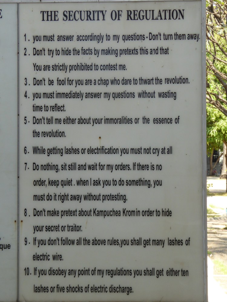 Instruction for inmates - the most horrifying sign I have ever seen..