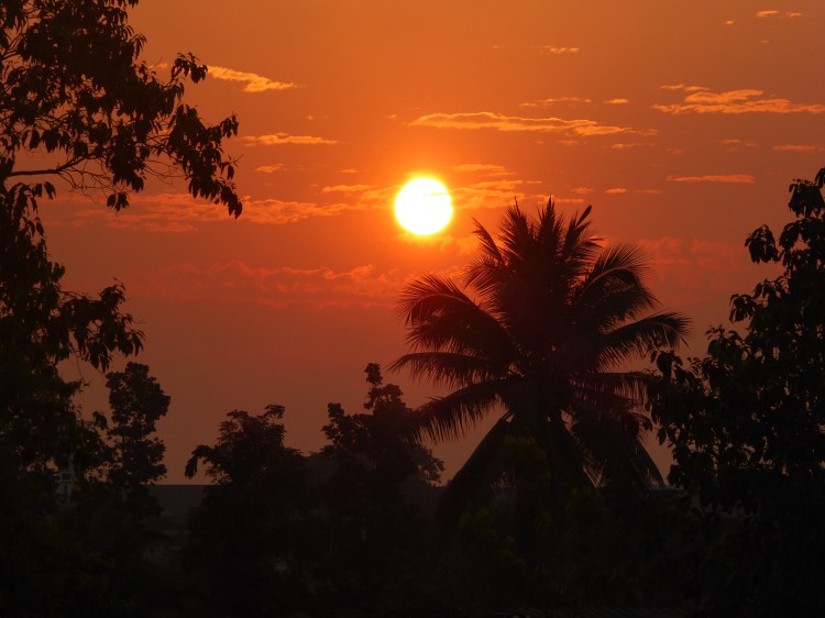 One of the famous red sunsets