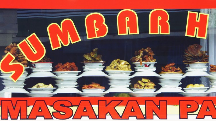 Window display at local restaurant