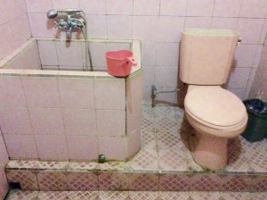 The bathroom in our UPGRADED room.